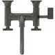Waschbeckenarmatur mit zwei Kreuzgriff-Ärmeln in Magnetic Grey. Hersteller ist Ideal Standard. Die Armatur hat eine flexible Auslaufkonstruktion.